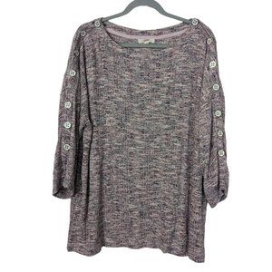 Women's Peyton Promise 1/2 sleeve top, multi, size 1X